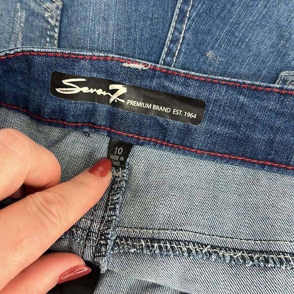 Seven7 High Rise Whiskering Ankle Skinny Jeans Size 10 - Picture 4 of 10